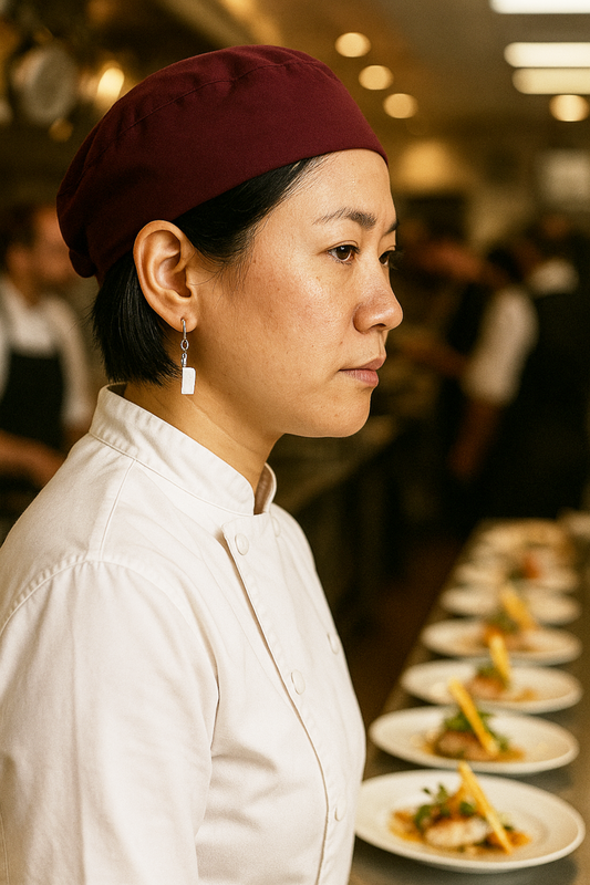 Chef Cleaver Knife Earrings in Sterling Silver