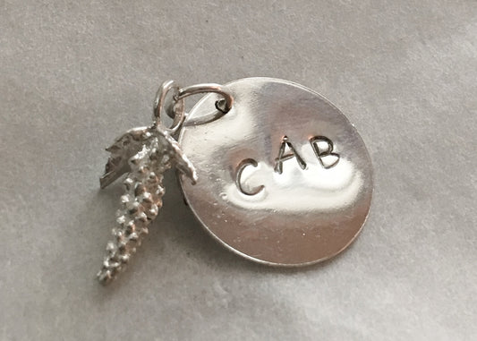 Cabernet Red Wine Charm in Sterling Silver