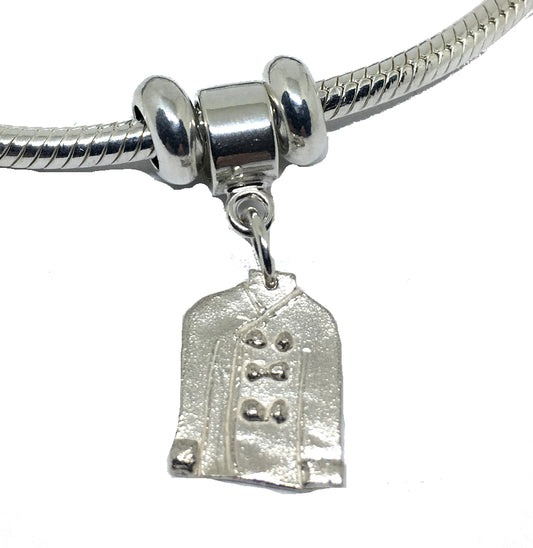 chef jacket charm bracelet with snake chain