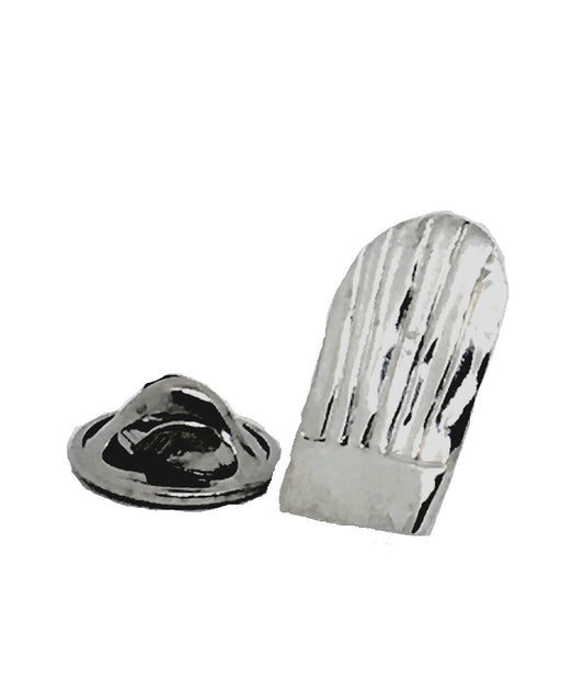 Chef Hat Pin or Tie tac in Sterling silver