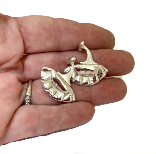 Dumpling Cufflinks in Sterling Silver