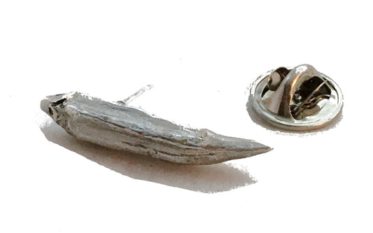 sterling silver okra pin or tie tac