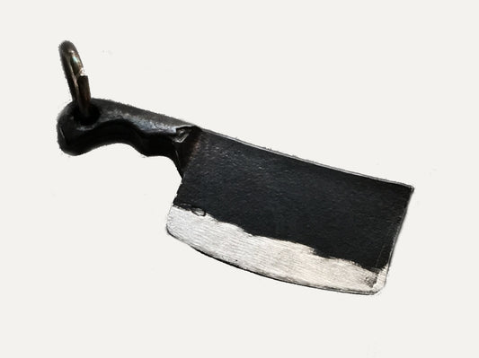 Black Silver Chef Cleaver Charm