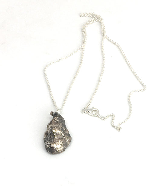 Sterling Silver Oyster Shell Pendant Necklace