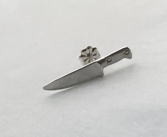 Single Chef Knife Stud Earring