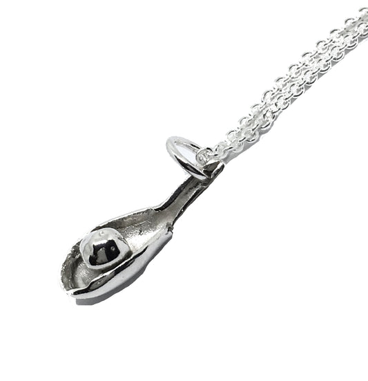 soup dumpling pendant necklace in sterling silver