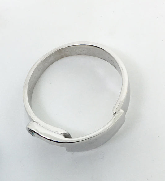 Chef's Cleaver Knife Ring in Sterling Silver