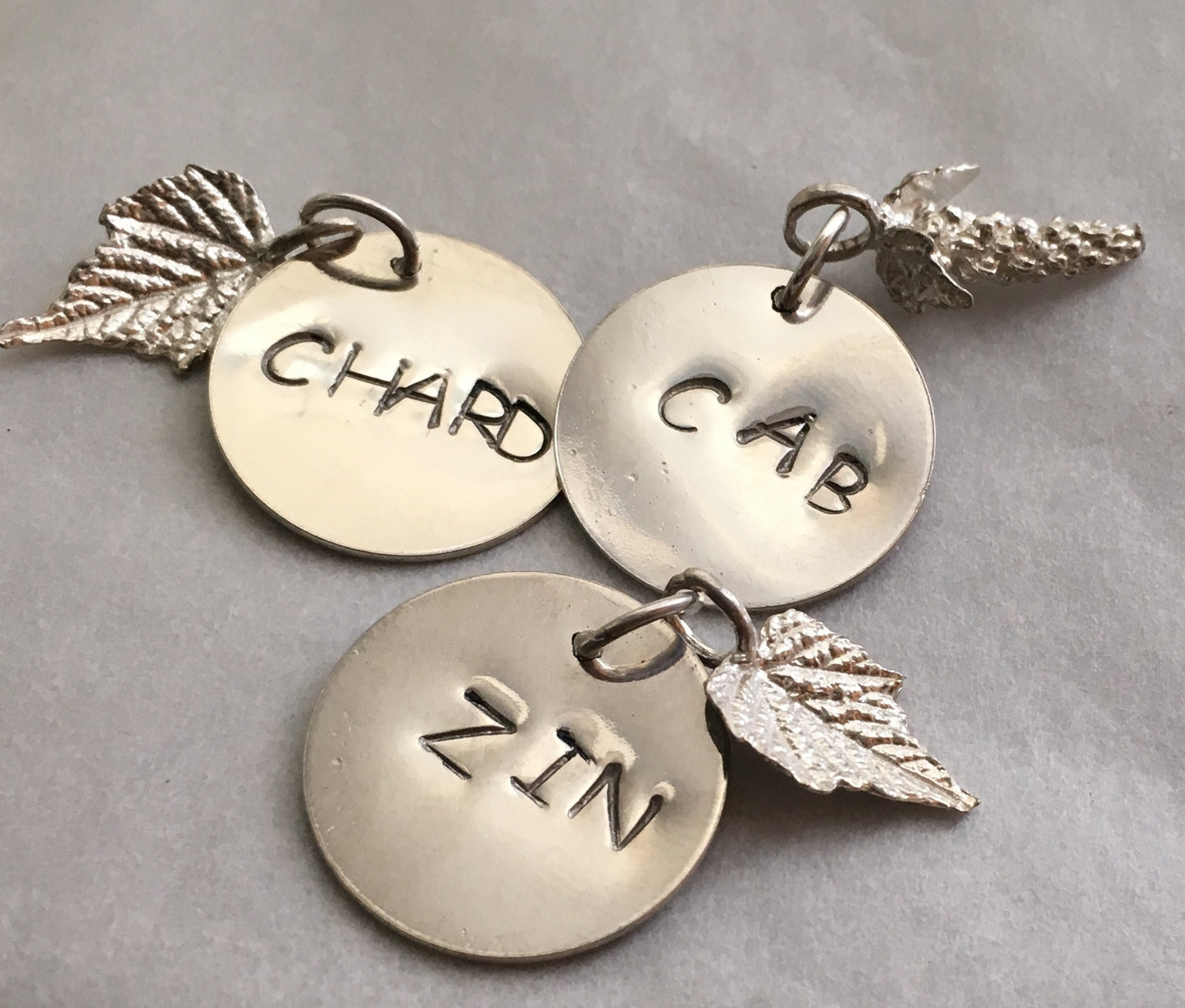 Cabernet Red Wine Charm in Sterling Silver