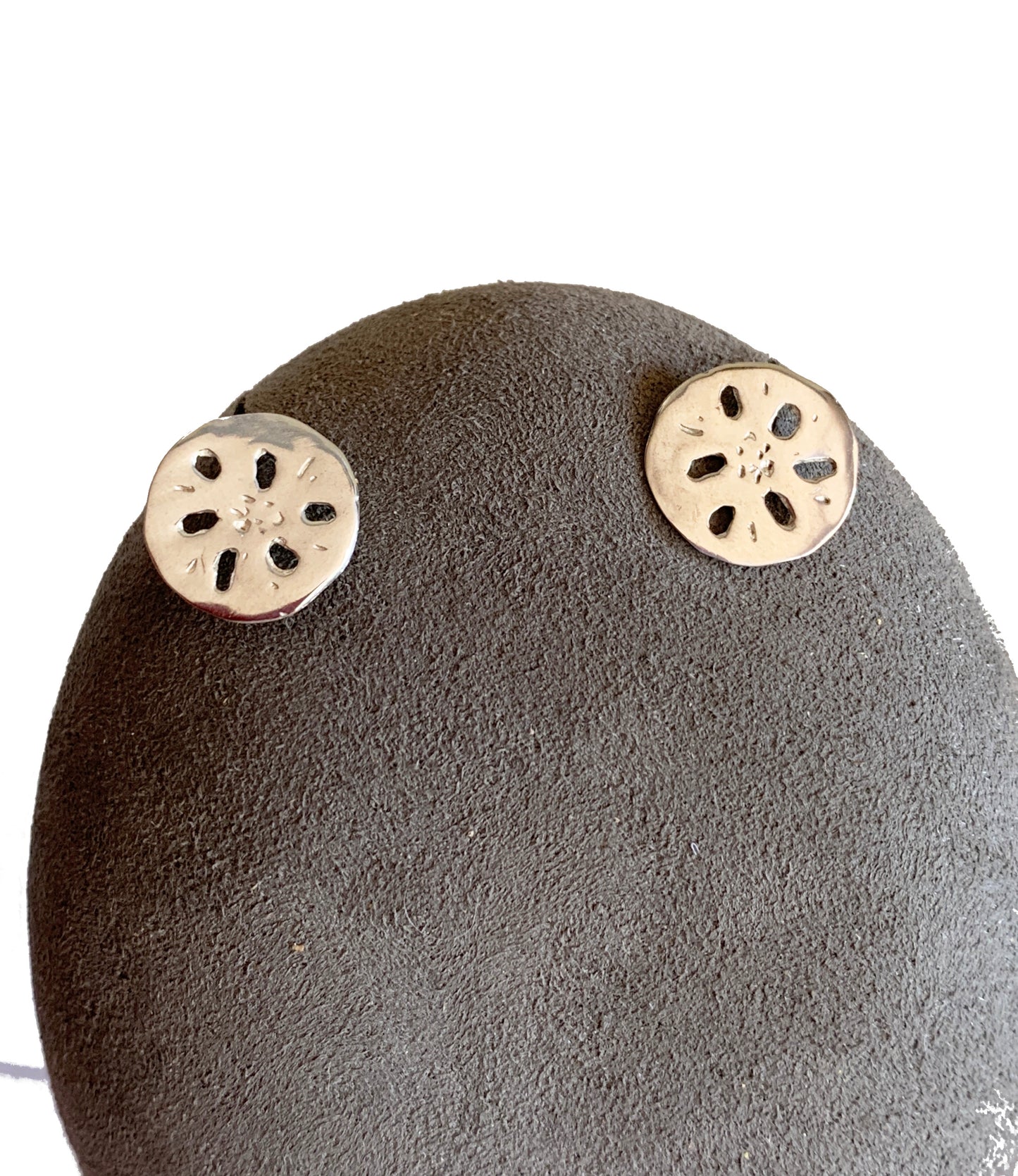 Lotus Root Stud Earrings in Sterling Silver