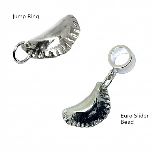 Pierogi Charm in Sterling Silver