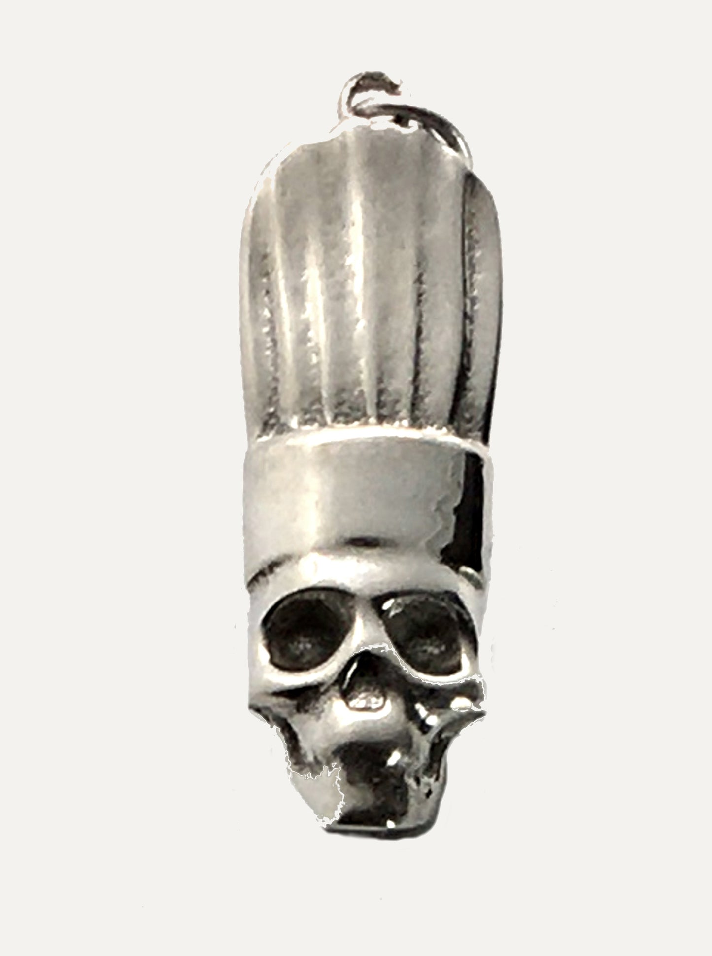 Chef Skull Charm in Sterling Silver