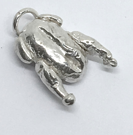 sterling silver roast duck charm