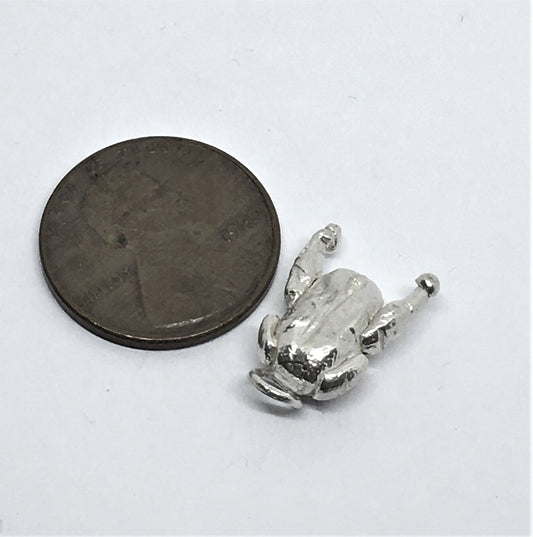 Roast Duck Charm in Sterling Silver