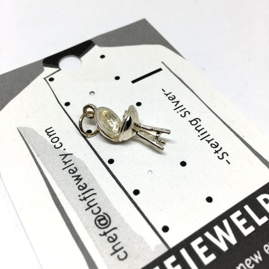 BBQ Grill Charm in Sterling Silver