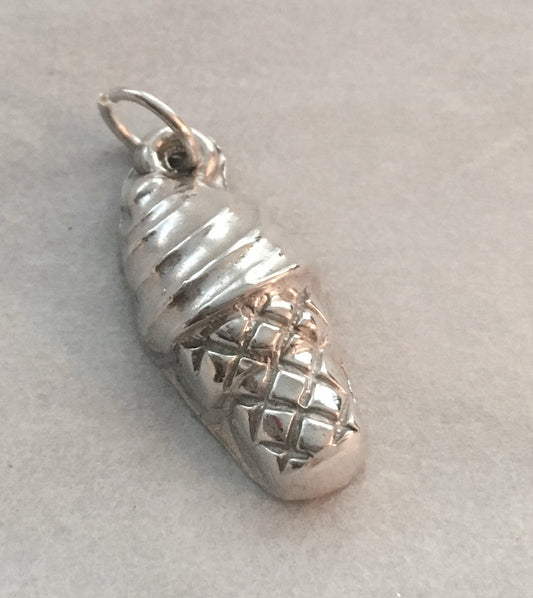 Sterling Silver Ice Cream Cone Charm