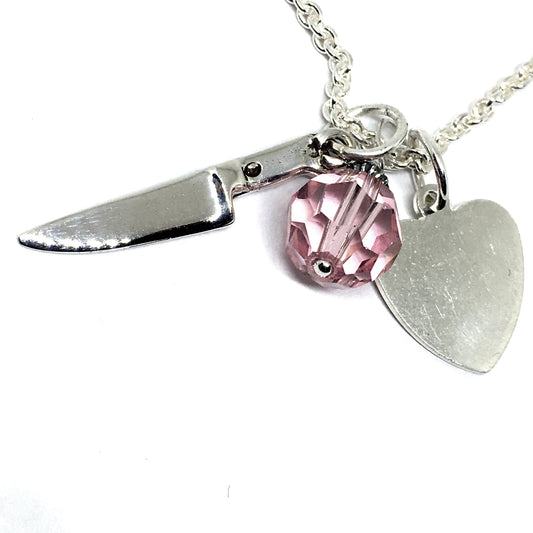 Chef Knife Cluster Necklace with Initials