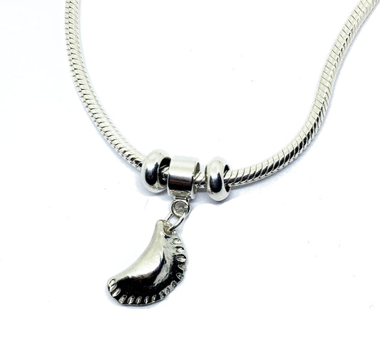 Euro Style Pierogi Charm Bracelet in Sterling Silver