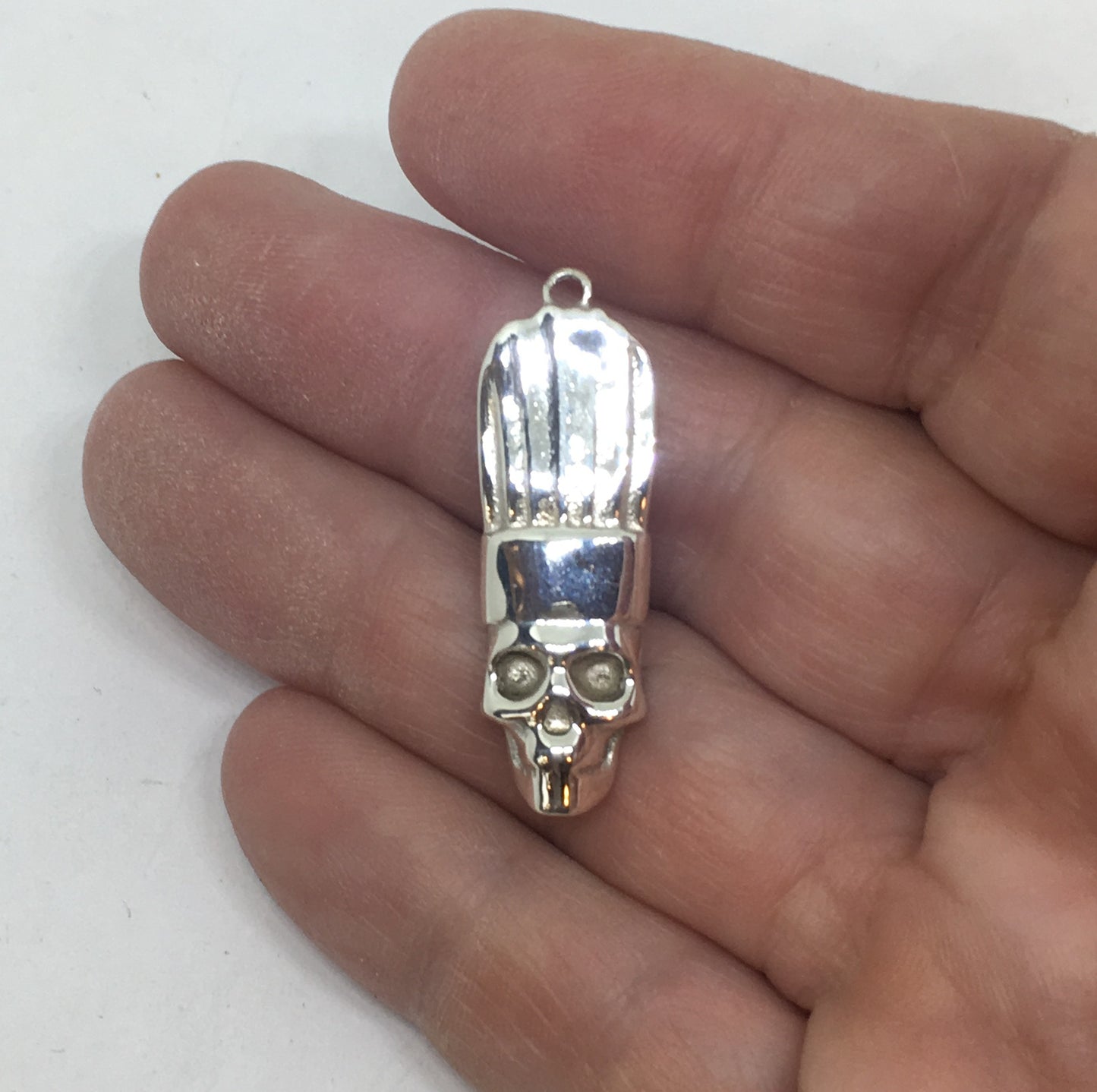 Chef Skull Charm in Sterling Silver